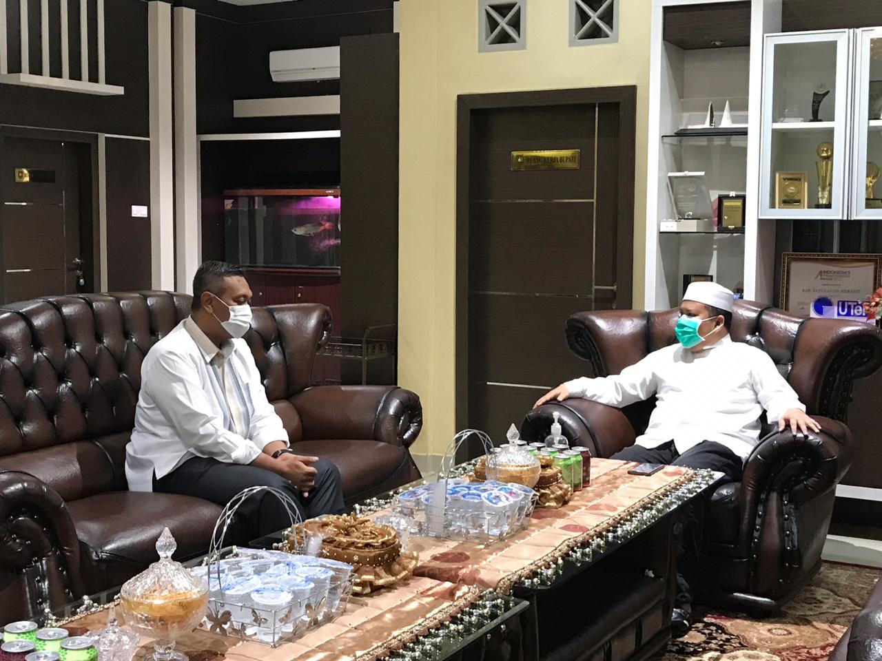Silaturahmi Kapolres Bupati Meranti , Irwan : Pemkab Siap Mendukung Kepolisian Menciptakan Siskamtib