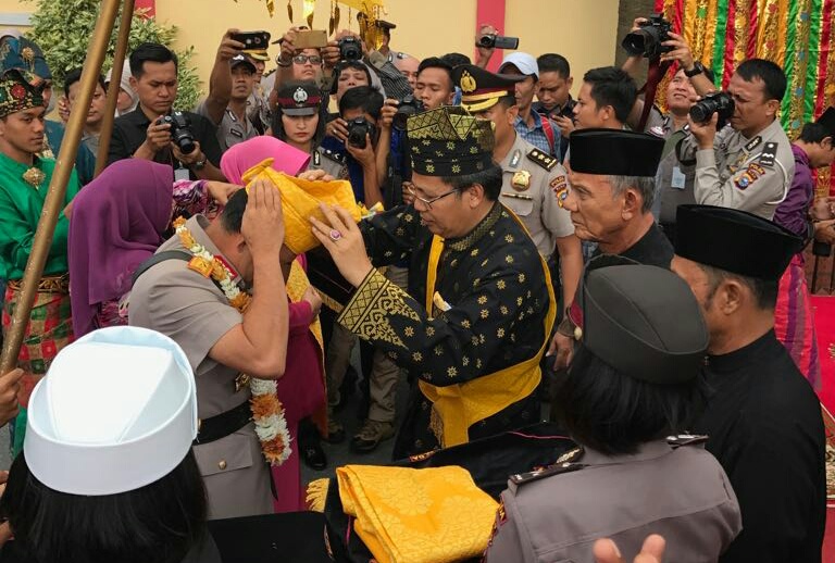 Tepuk Tepung Tawar Sambut Kapolda Riau Brigjen Pol Nandang di SPN