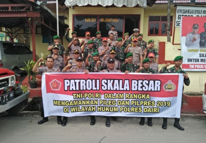 TNI-Polri Dairi Turunkan Anggota Kawal Pilpres-Pileg 2019