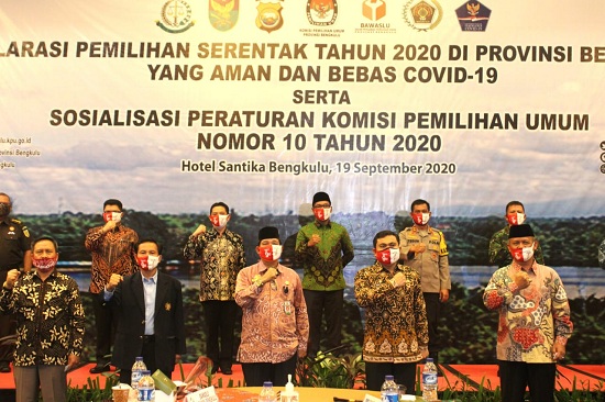 Hadiri Deklarasi Pilkada Aman Dan Bebas Covid-19, Wagub Ajak Masyarakat Patuhi Protokol Kesehatan 
