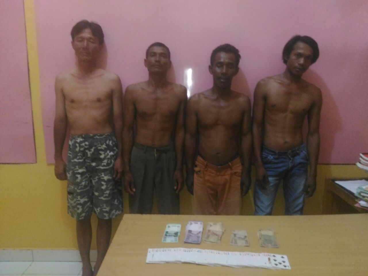 Polsek Panipahan Amankan 4 Pejudi