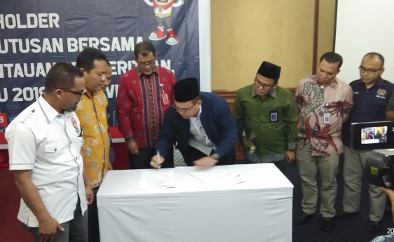 Bawaslu Bersama Stakeholder Teken MoU Kesepahaman Gugus Tugas Pengawasan