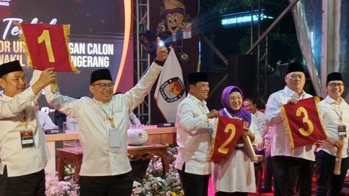 Nomor Urut Paslon Bupati-Wakil Bupati Tangerang Pilkada Serentak 2024 Ditetapkan KPU Kabupaten Tangerang