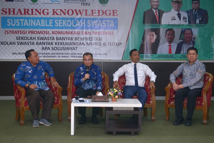 Sharing Knowledge Sustainable Sekolah Swasta Dewan Pendidikan Riau, Junaidi: Jangan Bergantung Pada Pemerintah