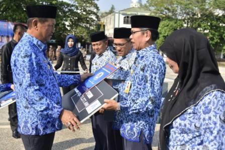 Pimpin Upcara HUT Korpri, Wabup Inhil Ingatkan ASN Jaga Profesionalitas dan Netralisme