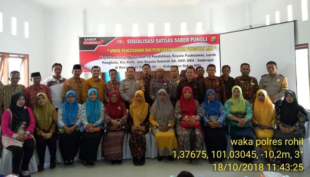 Waka Polres Rohil Sosialisasikan Saber Pungli di Dua Kecamatan