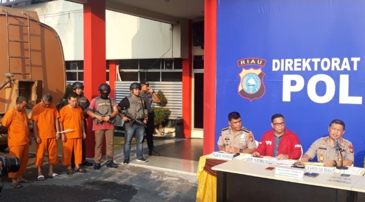 Polda Riau Berhasil Menangkap Pencuri Minyak Chevron