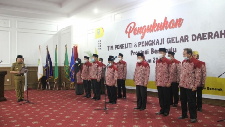 Bentuk Kepedulian Gubernur Rohidin Terhadap Sejarah Bengkulu, Tim TP2GD Dibentuk