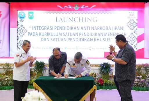 Bentengi Generasi Muda, Gubri dan Kepala BNN RI Launching Integrasi Pendidikan Anti Narkoba