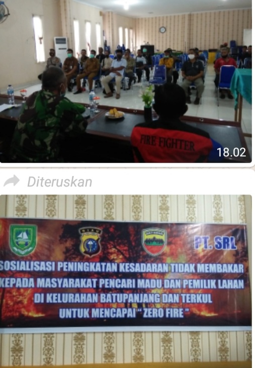 Bersama Pemerintah dan Aparat, PT SRL Sosialisasikan Bahaya Kebakaran Kepada Masyarakat Pulau Rupat