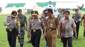 Didampingi Plt Bupati, Kapolda Riau Tinjau Persiapan Pilkada Inhu