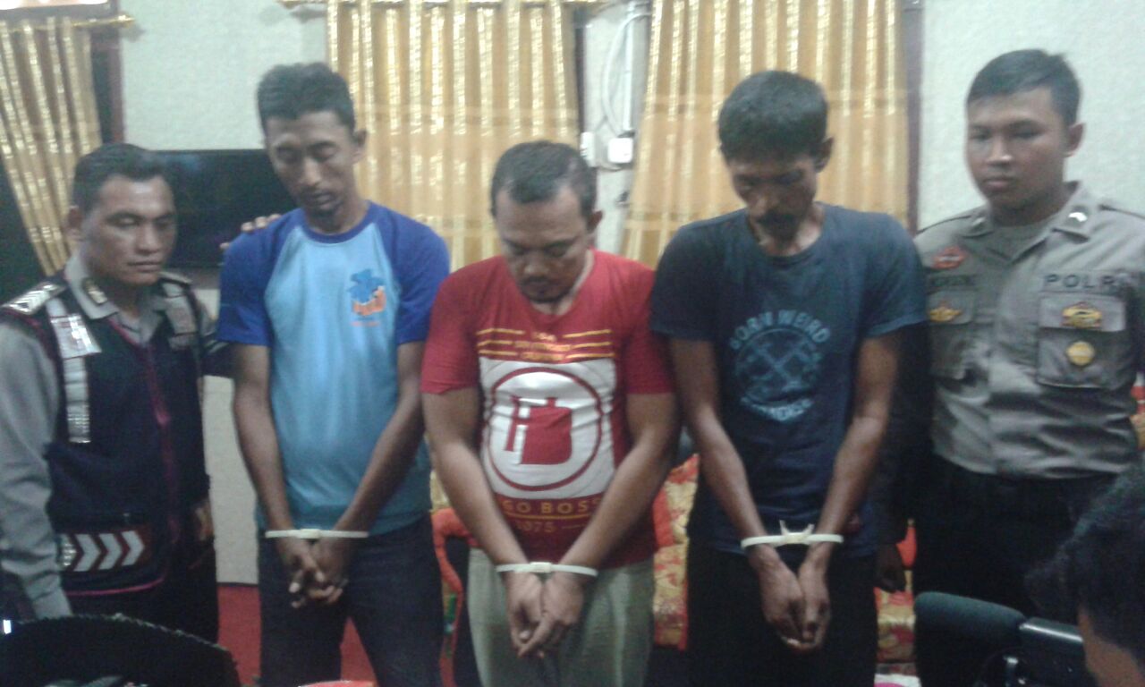 Polsek Bangko Ringkus 3 Pelaku Penyalahgunaan Sabu