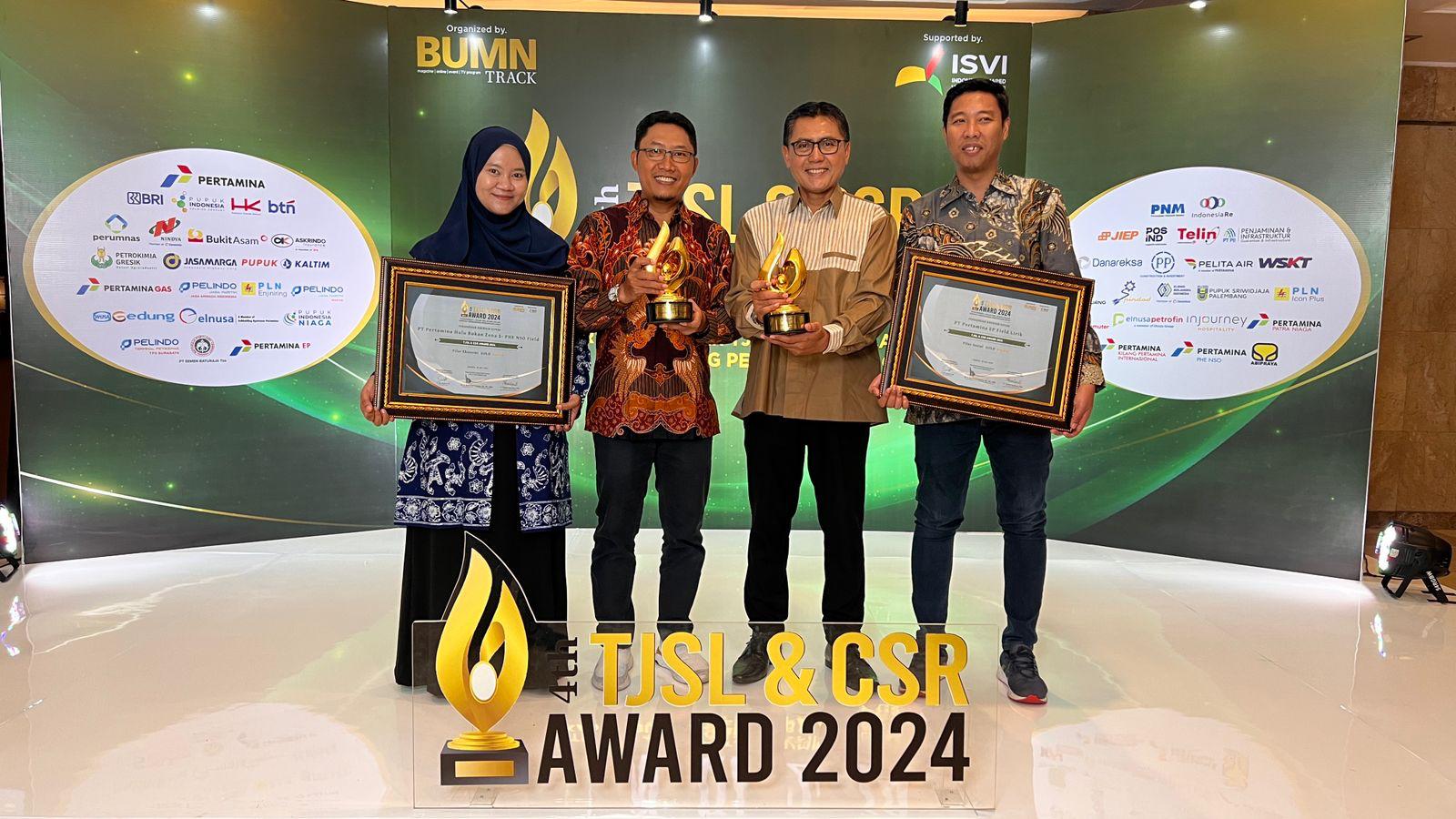 Sejalan dengan SDGâ€™s, PHE NSO dan Pertamina EP Lirik Field Raih Gold dalam TJSL&CSR Award 2024