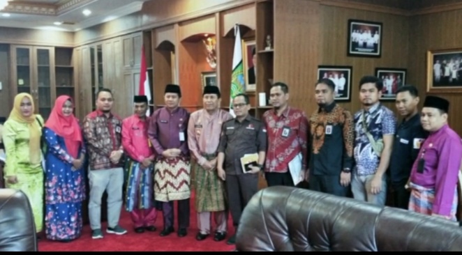 Pastikan Kesiapan Anggaran Pilkada 2020, Bawaslu Riau Lakukan Audiensi Ke Bupati Rohul.